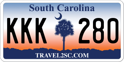 SC license plate KKK280