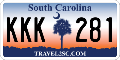 SC license plate KKK281