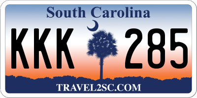 SC license plate KKK285