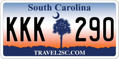 SC license plate KKK290