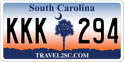 SC license plate KKK294