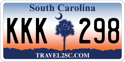 SC license plate KKK298