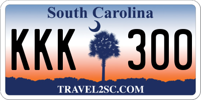 SC license plate KKK300
