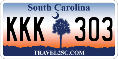 SC license plate KKK303