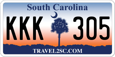 SC license plate KKK305
