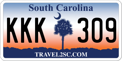 SC license plate KKK309