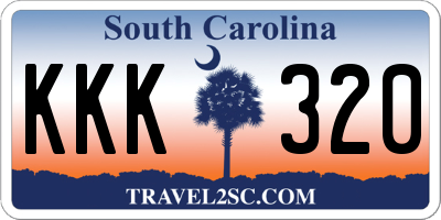 SC license plate KKK320