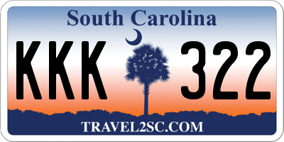SC license plate KKK322