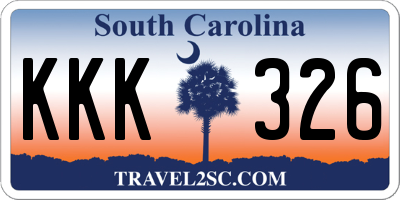 SC license plate KKK326