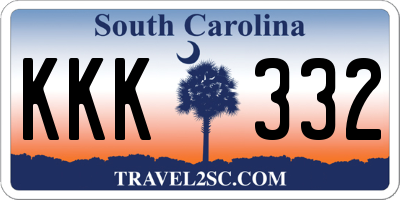 SC license plate KKK332