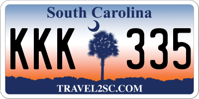 SC license plate KKK335