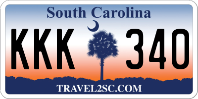 SC license plate KKK340
