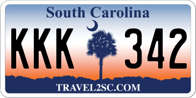 SC license plate KKK342