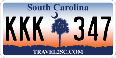 SC license plate KKK347