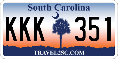 SC license plate KKK351