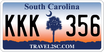 SC license plate KKK356
