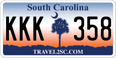 SC license plate KKK358
