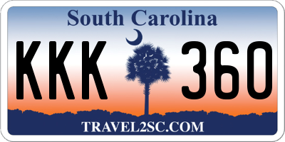 SC license plate KKK360