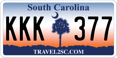 SC license plate KKK377