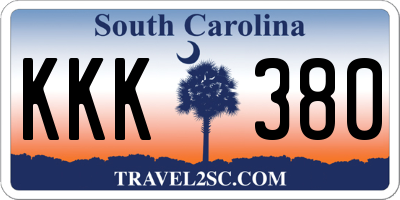 SC license plate KKK380