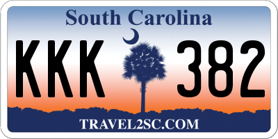 SC license plate KKK382