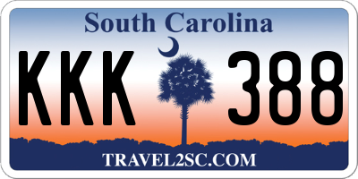 SC license plate KKK388