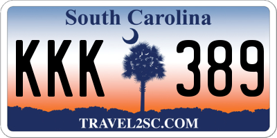 SC license plate KKK389
