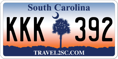 SC license plate KKK392