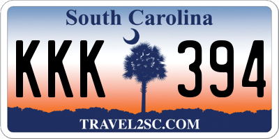 SC license plate KKK394