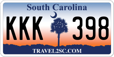 SC license plate KKK398