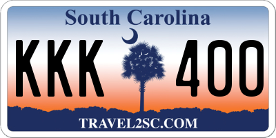 SC license plate KKK400