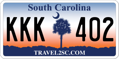 SC license plate KKK402