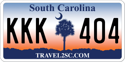 SC license plate KKK404