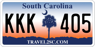 SC license plate KKK405