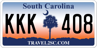 SC license plate KKK408