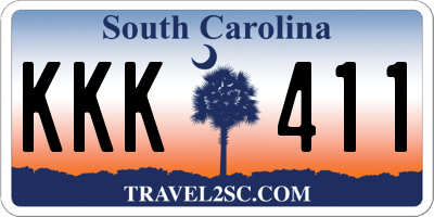 SC license plate KKK411