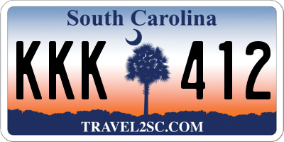 SC license plate KKK412