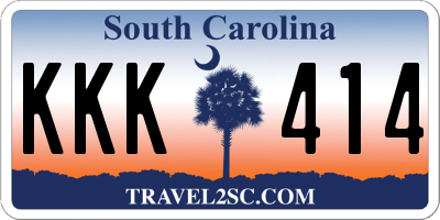 SC license plate KKK414
