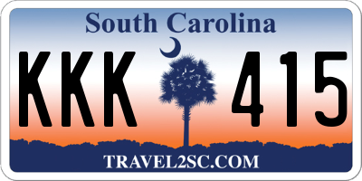 SC license plate KKK415