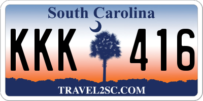 SC license plate KKK416