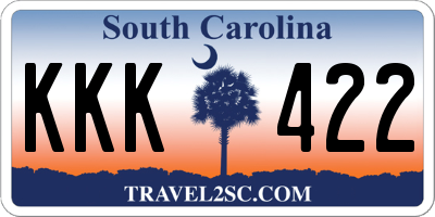 SC license plate KKK422