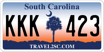 SC license plate KKK423