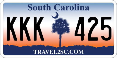 SC license plate KKK425