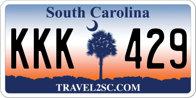 SC license plate KKK429