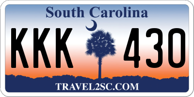 SC license plate KKK430