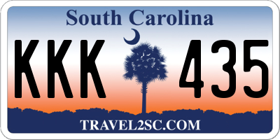 SC license plate KKK435