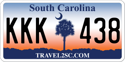 SC license plate KKK438