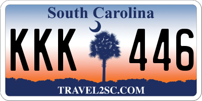 SC license plate KKK446