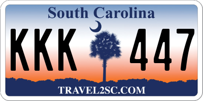 SC license plate KKK447