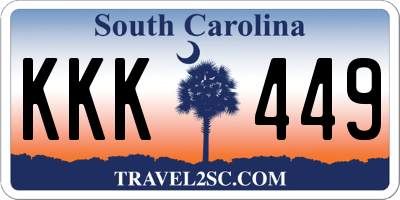 SC license plate KKK449